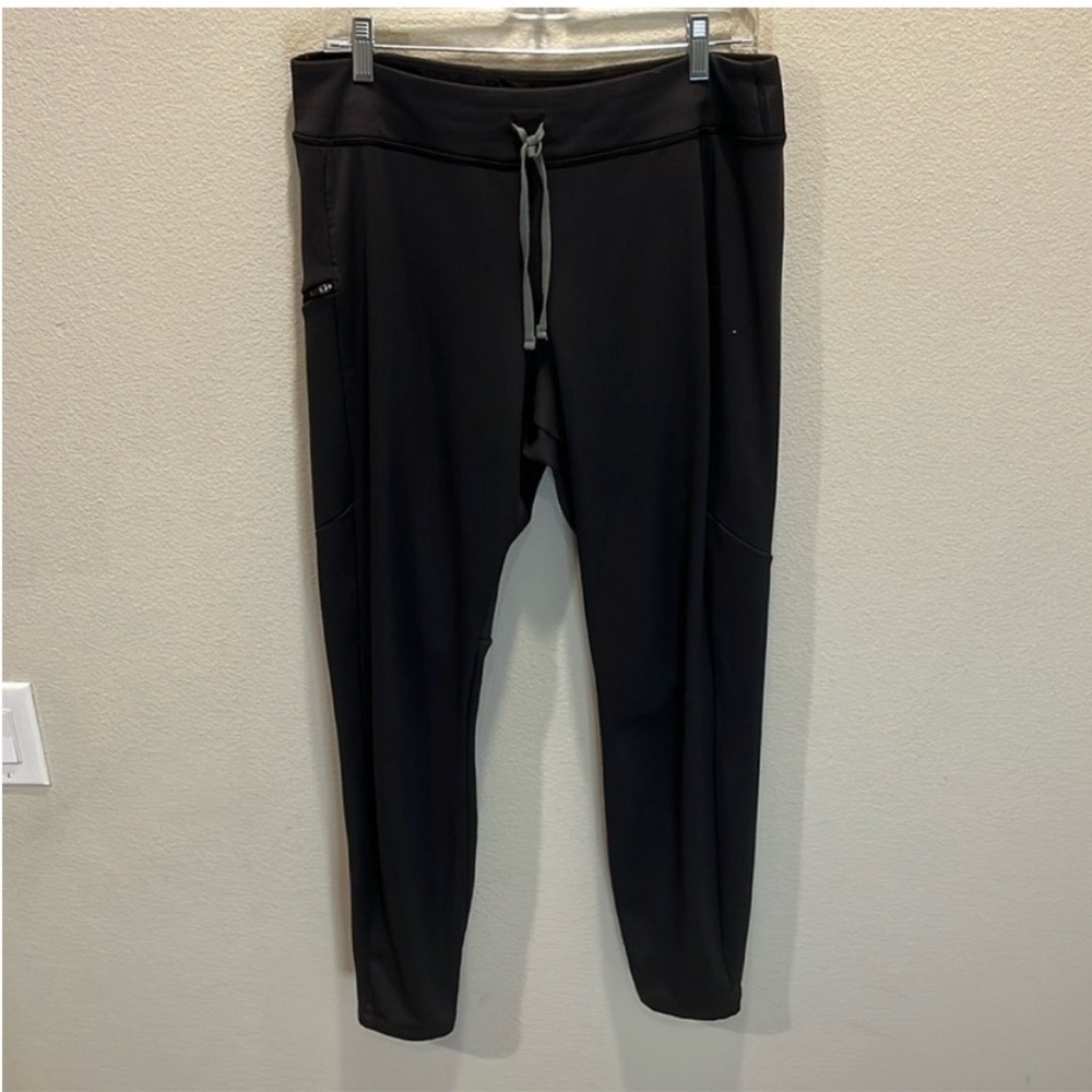 Patagonia Black Fleece Jogger Pants with Tie Waist Size L